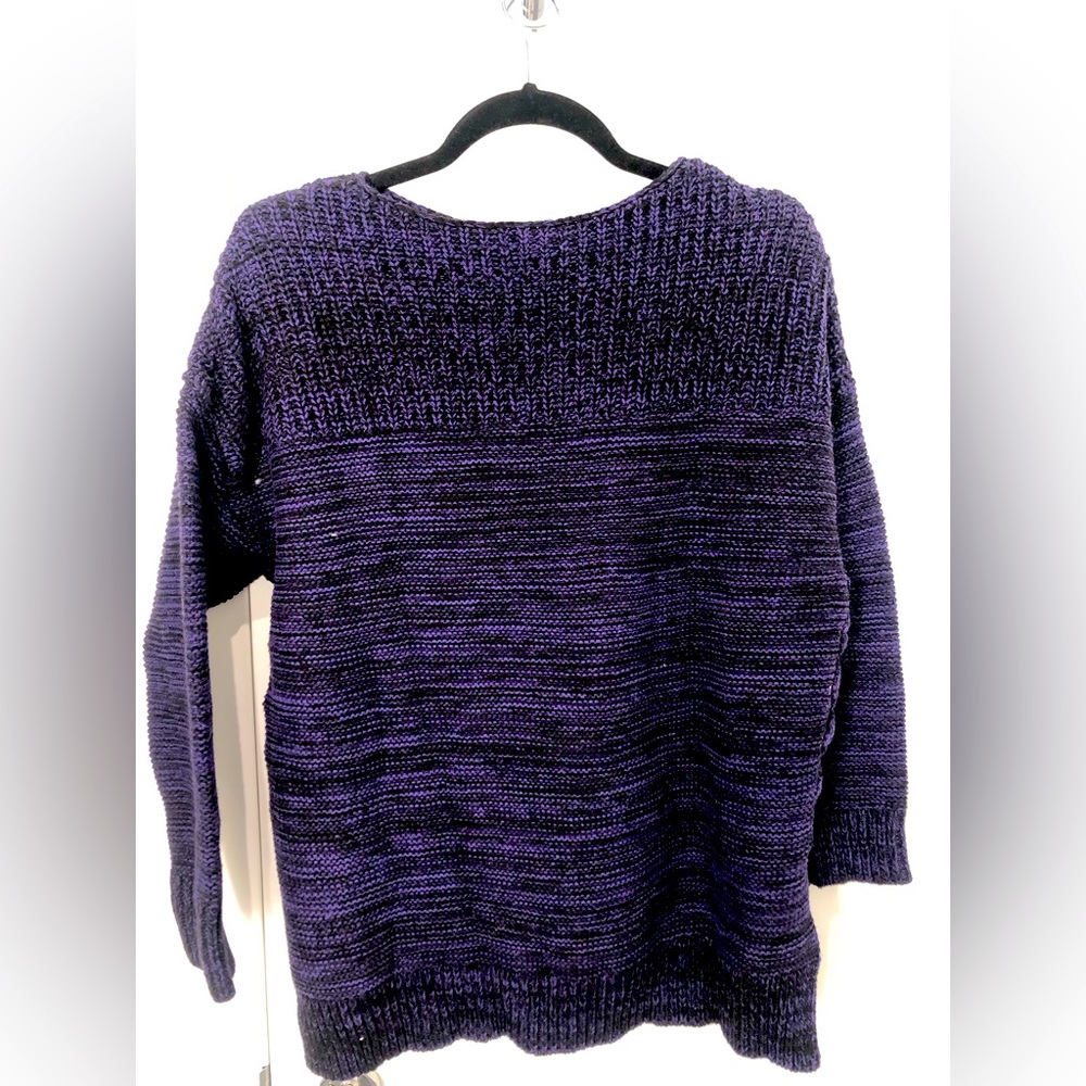 NWT purple sweater with ribbon side ties
